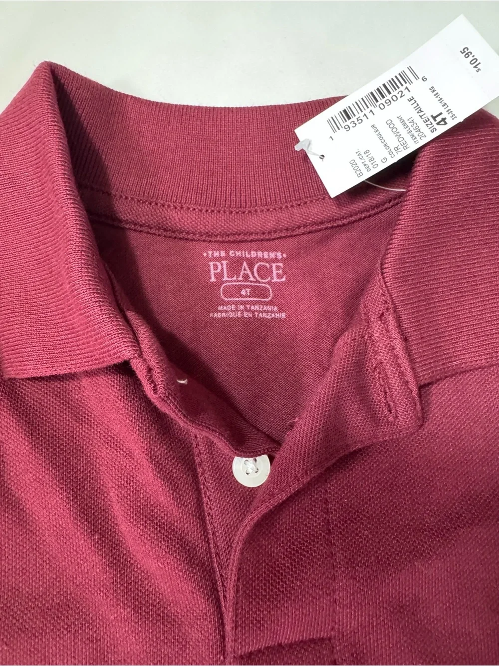 The Children's Burgundy Long sleeve pack ( 3 pieces)